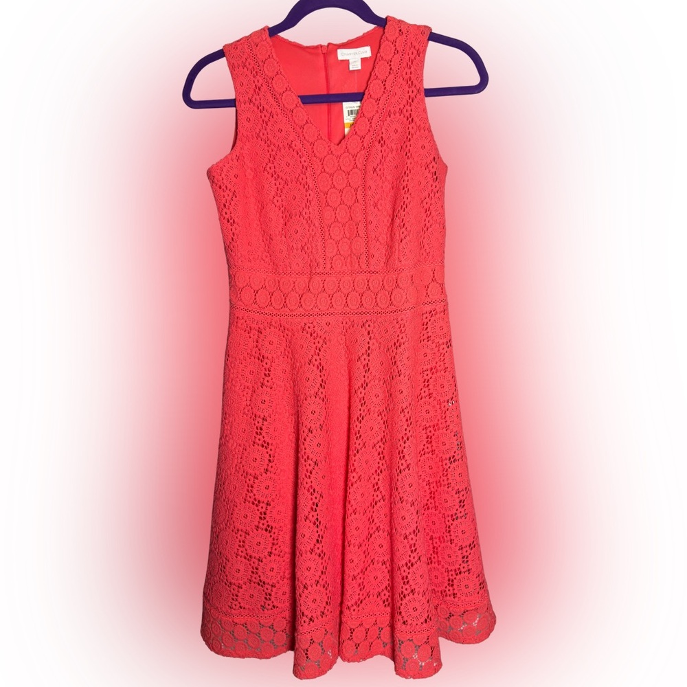 Charter Club Coral Lace Dress (0276)